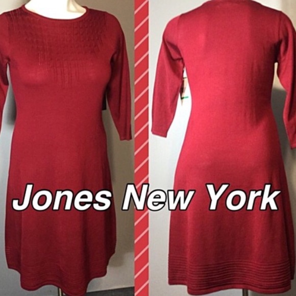 Jones New York Dresses & Skirts - Jones New York Red Sweater Dress - NWT